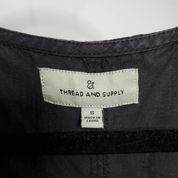 THREAD & SUPPLY • Charcoal Gray Tencel Sleeveless Jump Suit Sz S - Picture 6 of 8